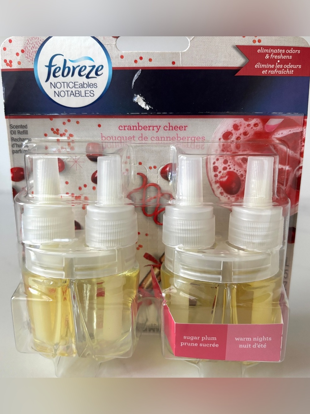 RARE Febreze NOTICEables Scented Oil Refill Cranberry Cheer for use w/ SY-982